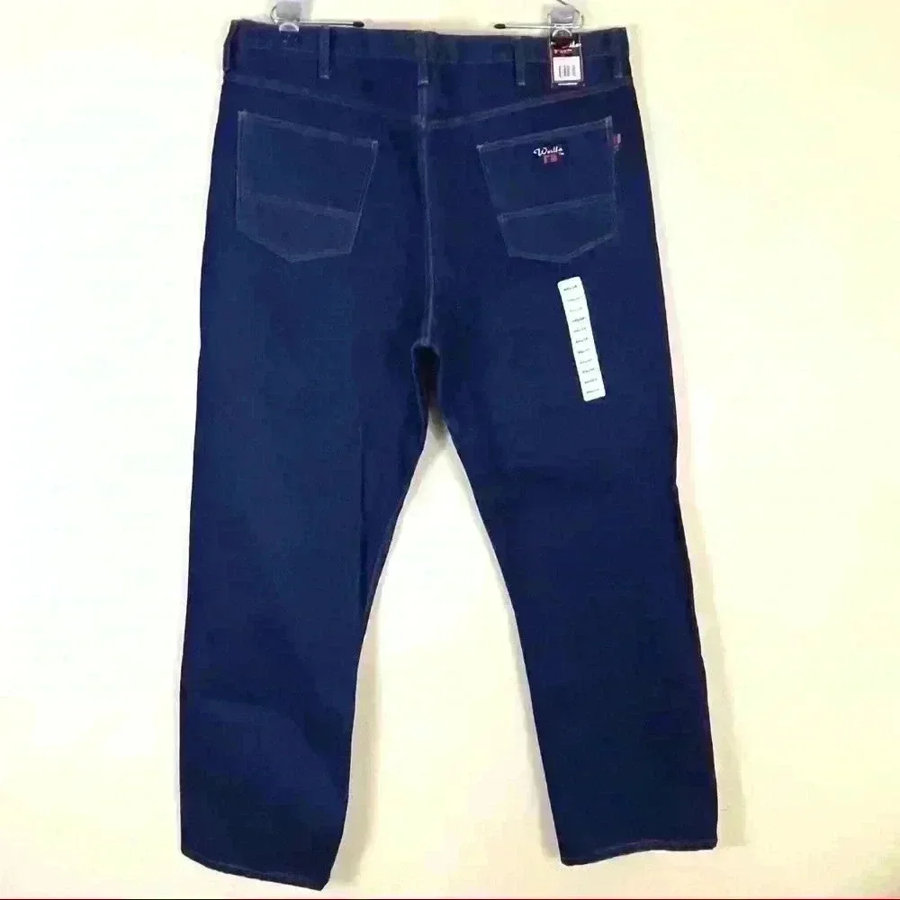 NWT Walls Flame Resistant Dark Wash Durable 100% Cotton Denim Jeans Size 44/34